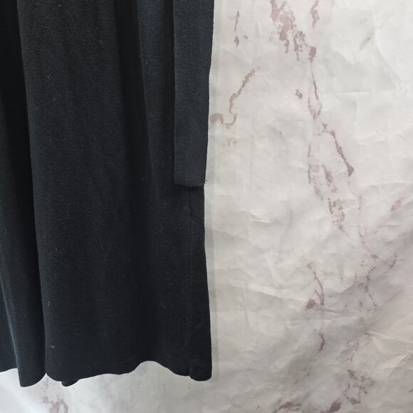 & Other Stories Dress Womens Small 4 6 Black Midi Maxi Long Sweater V Bow Wool - Picture 6 of 16